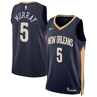 Maillot Nike Swingman unisexe Dejounte Murray Navy New Orleans Pelicans 2024 Offseason Addition