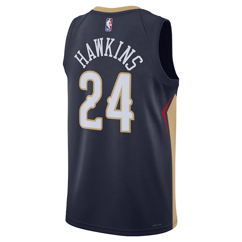 Unisex Nike Jordan Hawkins Navy New Orleans Pelicans Swingman Jersey - Icon Edition