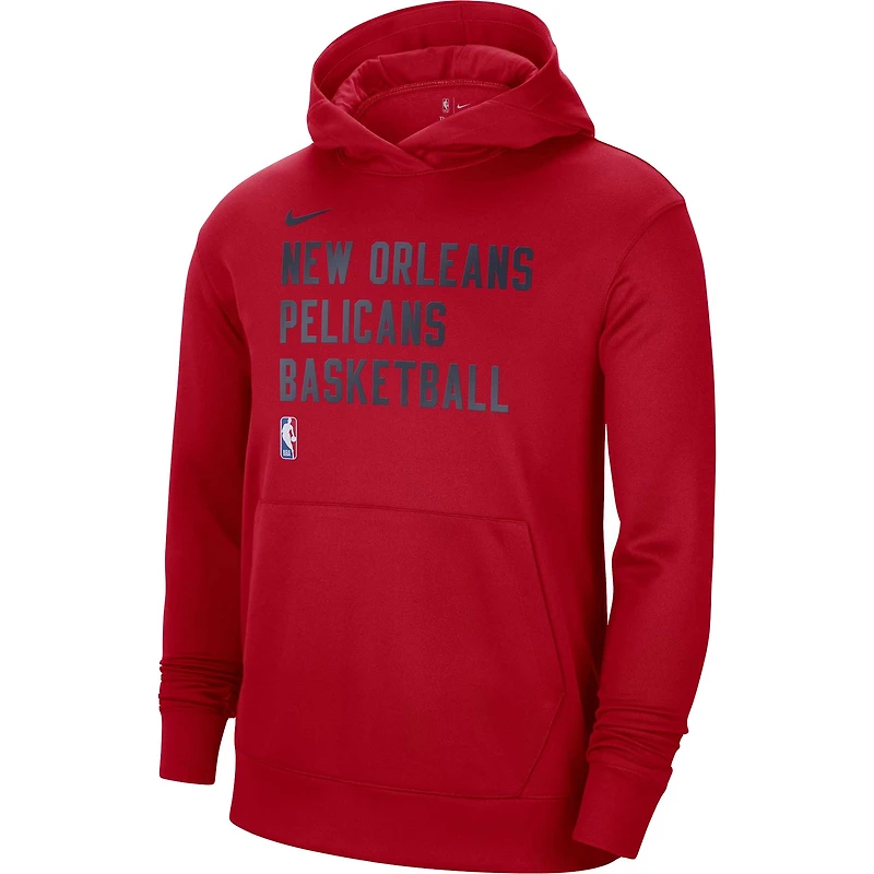 Unisex Nike Red New Orleans Pelicans 2023/24 Performance Spotlight On-Court Practice Pullover Hoodie