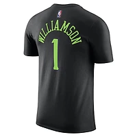 T-shirt unisexe Nike Zion Williamson noir New Orleans Pelicans 2025/26 City Edition avec nom et numéro