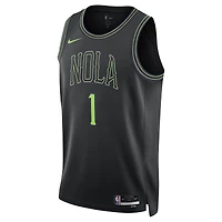 Maillot Swingman Nike unisexe Zion Williamson noir New Orleans Pelicans 2025/26 - Édition City