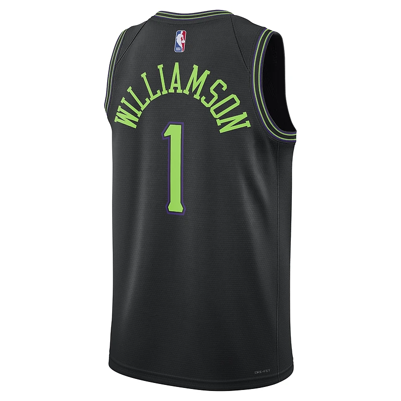 Maillot Swingman Nike unisexe Zion Williamson noir New Orleans Pelicans 2025/26 - Édition City