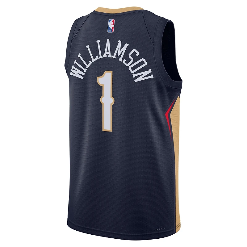 Maillot unisexe Nike Zion Williamson bleu marine New Orleans Pelicans Swingman - Icon Edition