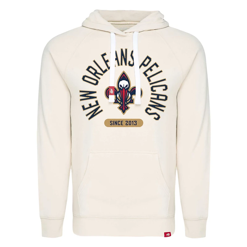 Unisex Sportiqe Cream New Orleans Pelicans Olsen Raglan Tri-Blend Pullover Hoodie