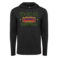 Unisex Sportiqe Heather Black New Orleans Pelicans City Edition Rowan Lightweight Tri-Blend Pullover Hoodie