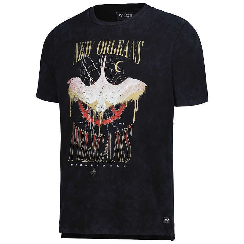 Unisex The Wild Collective Black New Orleans Pelicans Tour Band T-Shirt