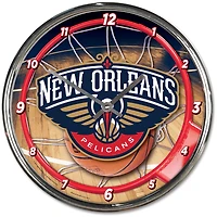 Horloge murale chromée WinCraft New Orleans Pelicans