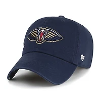 Women's '47  Navy New Orleans Pelicans Confetti Undervisor Clean Up Adjustable Hat