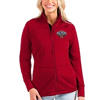 Veste de golf zippée Antigua rouge New Orleans Pelicans Links pour femme