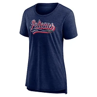 Women's Fanatics Heather Navy New Orleans Pelicans League Leader Tri-Blend T-Shirt
