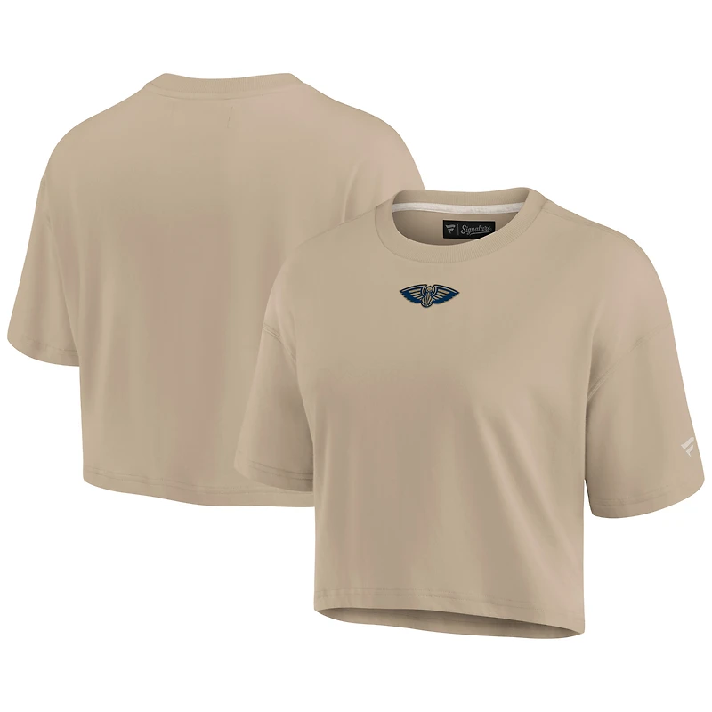 T-shirt court super doux kaki New Orleans Pelicans Elements Fanatics pour femmes