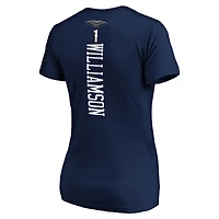 Women's Fanatics Zion Williamson Navy New Orleans Pelicans 2019 NBA Draft Playmaker Name & Number V-Neck T-Shirt