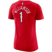 Women's Jordan Brand Zion Williamson Red New Orleans Pelicans Statement Edition Name & Number T-Shirt