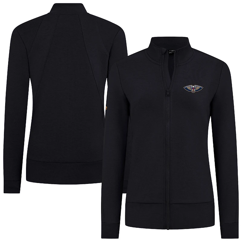 Women's Levelwear Black New Orleans Pelicans Shine Full-Zip Jacket