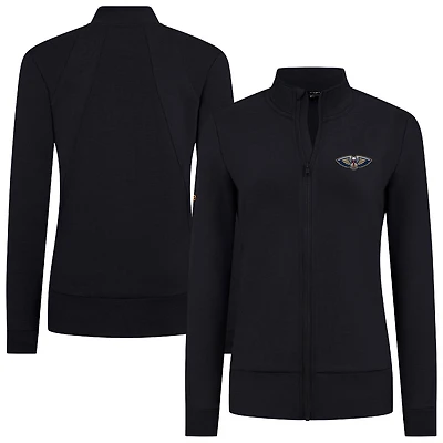 Women's Levelwear Black New Orleans Pelicans Shine Full-Zip Jacket