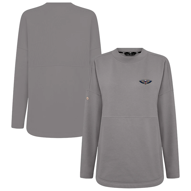 Women's Levelwear Gray New Orleans Pelicans Beaudry Pullover Sweatshirt
