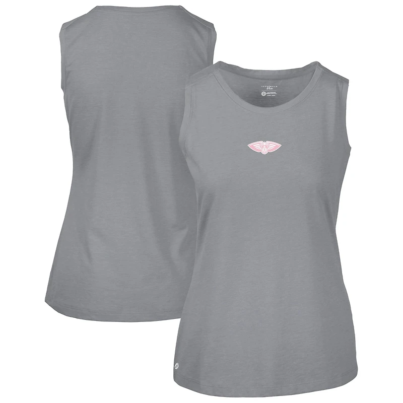 Women's Levelwear  Gray New Orleans Pelicans Mother's Day Macy Core Logo Tank Top