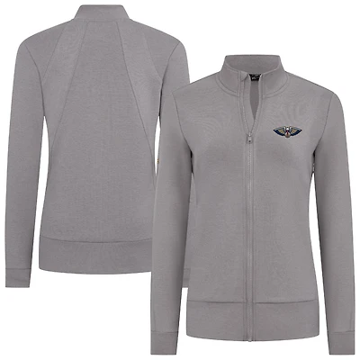 Women's Levelwear Gray New Orleans Pelicans Shine Full-Zip Jacket