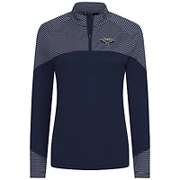 Haut à glissière quart de tour bleu marine rayures classiques des New Orleans Pelicans pour femme Levelwear