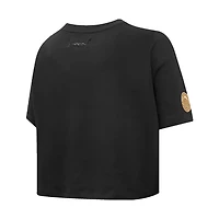 Women's Pro Standard Black New Orleans Pelicans Holiday Glam Boxy T-Shirt
