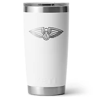 YETI White New Orleans Pelicans 20oz. Rambler Tumbler with Magslider Lid