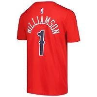 Jordan Brand Zion Williamson - T-shirt rouge New Orleans Pelicans Name & Number Statement pour jeune