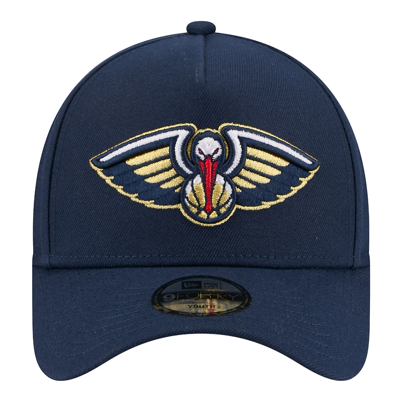 Casquette ajustable New Era bleu marine New Orleans Pelicans 9FORTY pour jeunes