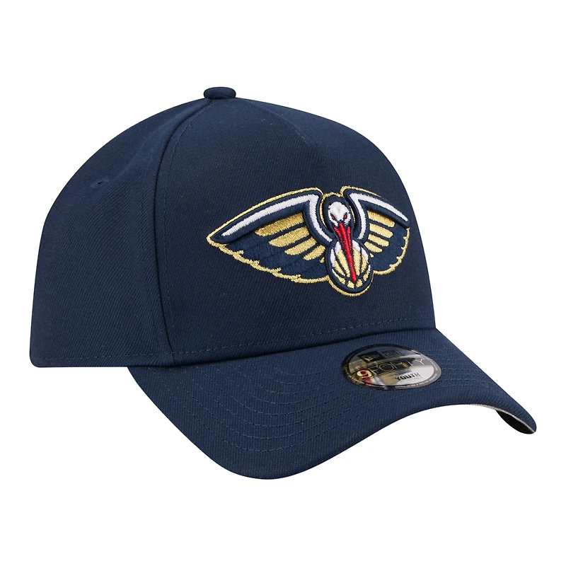 Casquette ajustable New Era bleu marine New Orleans Pelicans 9FORTY pour jeunes