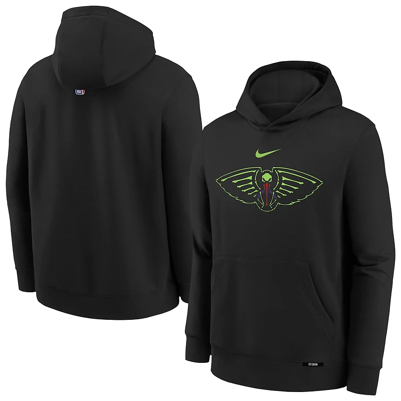 Youth Nike Black New Orleans Pelicans 2025/26 City Edition Club Fleece Pullover Hoodie