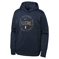 Sweat à capuche Nike Navy New Orleans Pelicans Performance Practice Spotlight pour jeunes