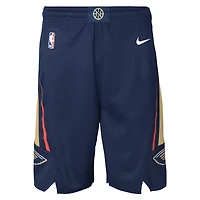 Short Nike Navy New Orleans Pelicans Swingman Performance pour jeune – Icon Edition