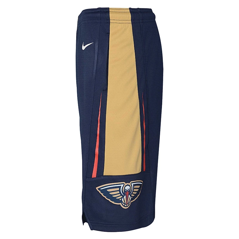 Short Nike Navy New Orleans Pelicans Swingman Performance pour jeune – Icon Edition