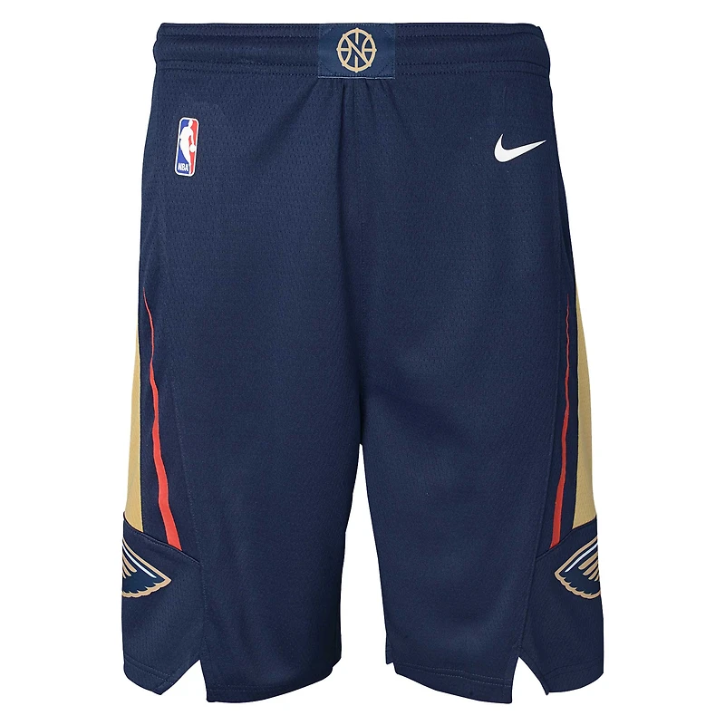 Short Nike Navy New Orleans Pelicans Swingman Performance pour jeune – Icon Edition