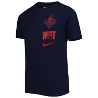 T-shirt essentiel Nike New Orleans Pelicans Vs Block bleu marine pour jeune