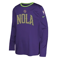T-shirt de tir à manches longues Nike Purple New Orleans Pelicans 2024/25 City Edition pour jeunes