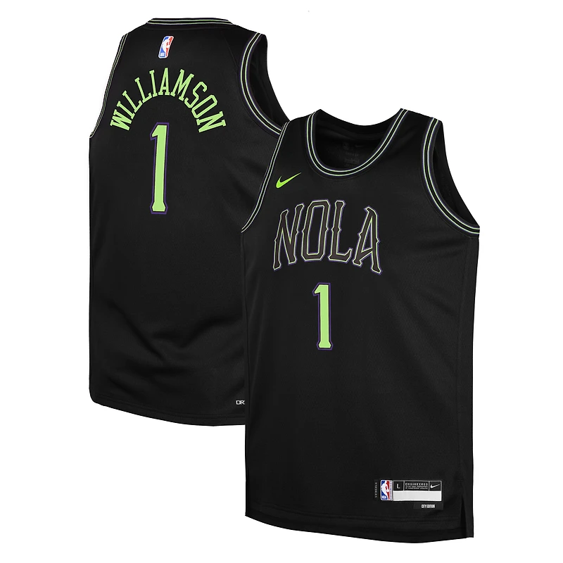 Youth Nike Zion Williamson Black New Orleans Pelicans 2025/26 City Edition Swingman Jersey