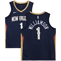 Maillot Zion Williamson New Orleans Pelicans dédicacé Nike Swingman avec inscription « 2019 #1 Draft Pick »