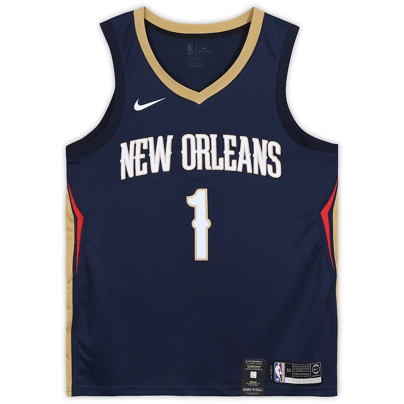 Maillot Zion Williamson New Orleans Pelicans dédicacé Nike Swingman avec inscription « 2019 #1 Draft Pick »