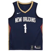 Maillot Zion Williamson New Orleans Pelicans dédicacé Nike Swingman avec inscription « 2019 #1 Draft Pick »