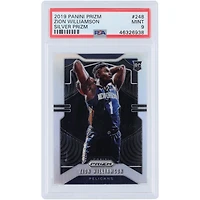 Carte de recrue Zion Williamson New Orleans Pelicans 2019-20 Panini Prizm Silver Prizm n° 248 authentifiée PSA 9