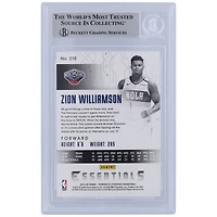 Carte de recrue authentifiée autographiée par Zion Williamson New Orleans Pelicans 2019-20 Panini Chronicles Essentials #210 Beckett Fanatics Witnessed