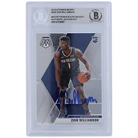 Carte de recrue autographiée de Zion Williamson, New Orleans Pelicans, 2019-20 Panini Mosaic n° 209, authentifiée par Beckett Fanatics Witnessed