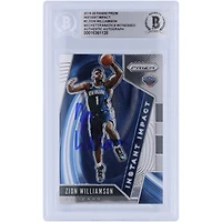 Zion Williamson New Orleans Pelicans Autographed 2019-20 Panini Prizm Instant Impact #2 Beckett Fanatics Witnessed Authenticated Rookie Card 