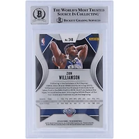 Carte de recrue 9/10 authentifiée 2019-20 Panini Prizm White Ink #248 signée Zion Williamson New Orleans Pelicans par les fanatiques de Beckett