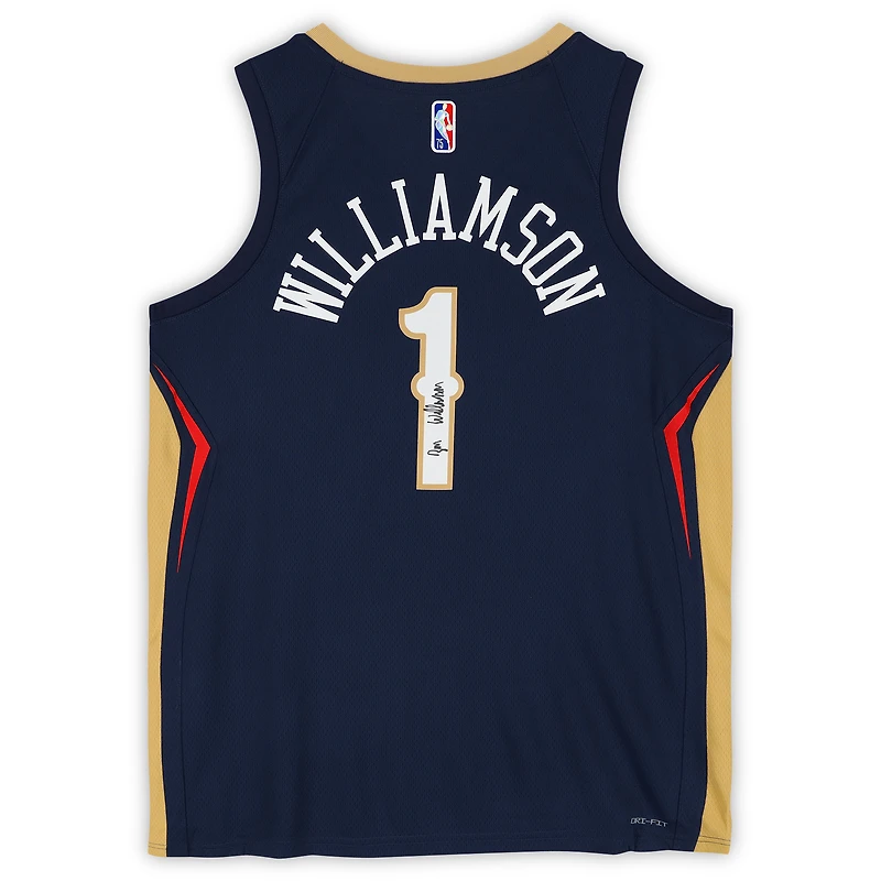 Maillot Nike Diamond Icon Edition Swingman 2020-21 dédicacé par Zion Williamson des New Orleans Pelicans