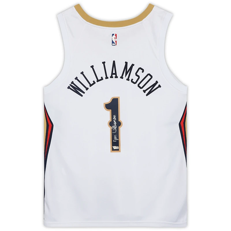 Zion Williamson New Orleans Pelicans Autographed Nike White Swingman Jersey