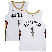 Maillot Swingman blanc Nike autographié de Zion Williamson, des Pelicans de la Nouvelle-Orléans