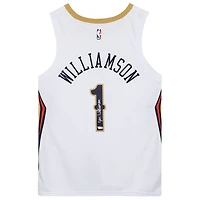 Maillot Swingman blanc Nike autographié de Zion Williamson, des Pelicans de la Nouvelle-Orléans