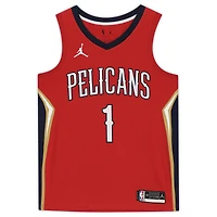 Zion Williamson New Orleans Pelicans Autographed Red Jordan Brand Swingman Jersey