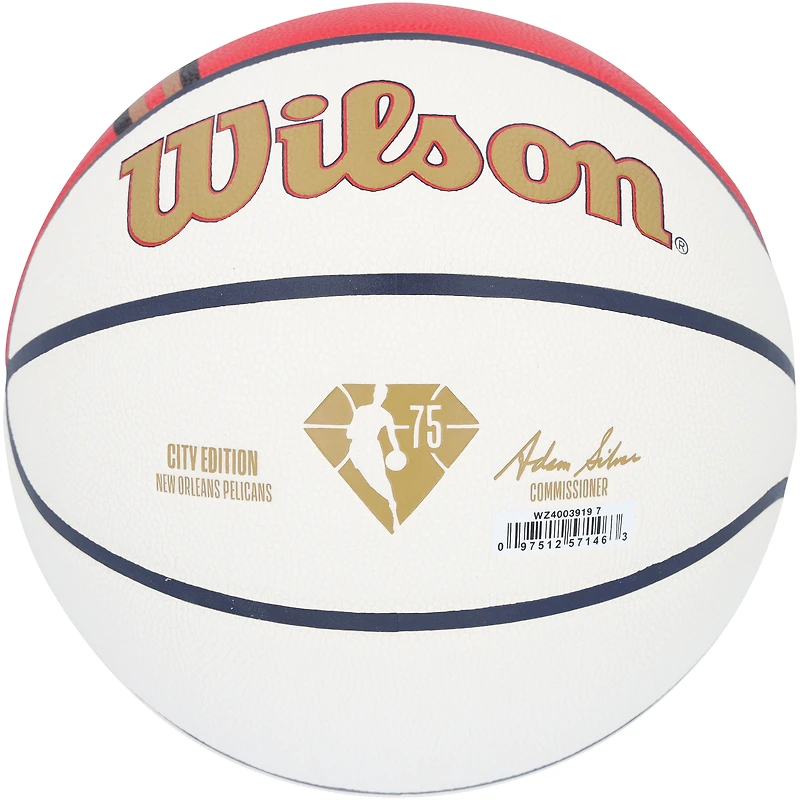 Zion Williamson New Orleans Pelicans Autographed Wilson City Edition Collectors Basketball